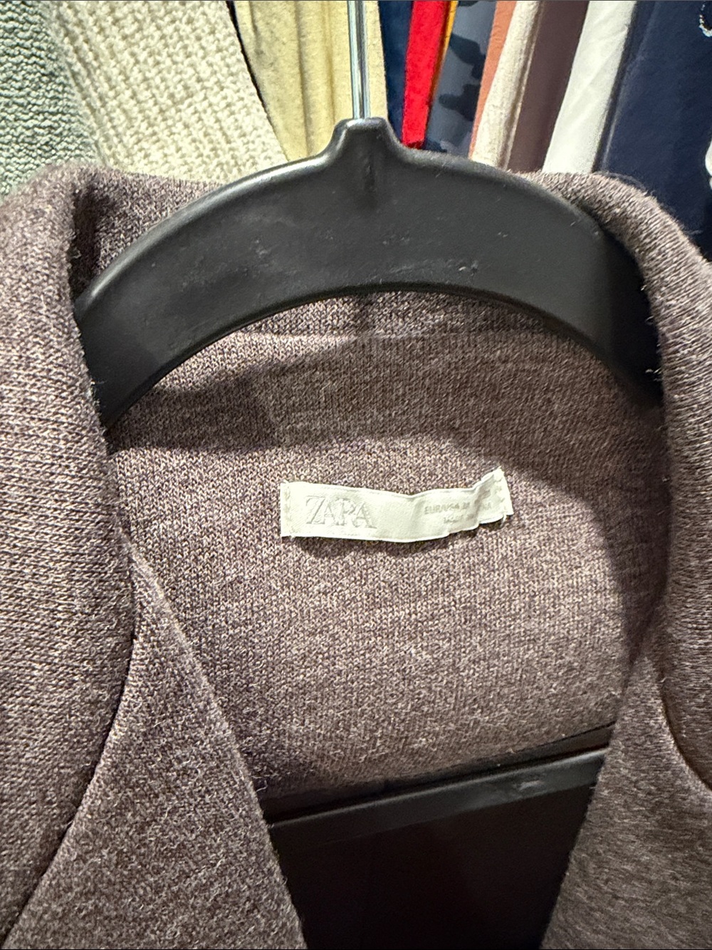 Zara Brown Heathered Knit Cardigan